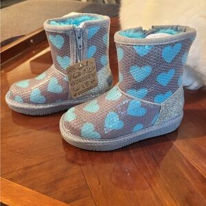 Skechers Kids' Boots with Blue Hearts